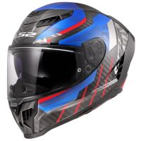 LS2 FF807 DRAGON CARBON-6K TRAX racing helma modrá/červená vel.M